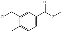 Benzoic acid, 3-(chloromethyl)-4-methyl-, methyl ester Struktur