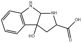 1,2,3,3a,8,8a-hexahydro-3a-hydroxypyrroloindole-2-carboxylic acid Struktur