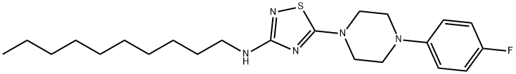 N-Decyl-5-[4-(4-fluorophenyl)-1-piperazinyl]-1,2,4-thiadiazol-3-amine Struktur