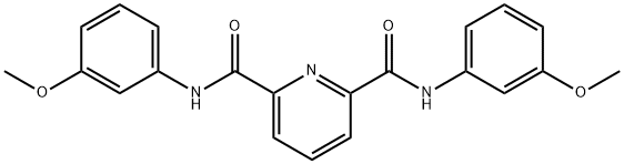 2-N,6-N-bis(3-methoxyphenyl)pyridine-2,6-dicarboxamide Struktur