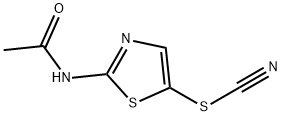 Thiocyanic acid, 2-(acetylamino)-5-thiazolyl ester Struktur