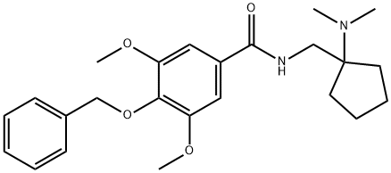 Benzamide, N-[[1-(dimethylamino)cyclopentyl]methyl]-3,5-dimethoxy-4-(phenylmethoxy)- Struktur