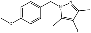 1H-Pyrazole, 4-iodo-1-[(4-methoxyphenyl)methyl]-3,5-dimethyl- Struktur