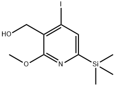 3-Pyridinemethanol, 4-iodo-2-methoxy-6-(trimethylsilyl)- Struktur