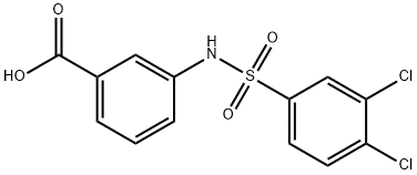 Benzoic acid, 3-[[(3,4-dichlorophenyl)sulfonyl]amino]- Struktur