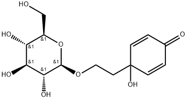 4-[2-(β-D-Glucopyranosyloxy)ethyl]-4-hydroxy-2,5-cyclohexadien-1-one Struktur