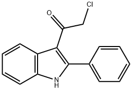 Ethanone, 2-chloro-1-(2-phenyl-1H-indol-3-yl)- Struktur