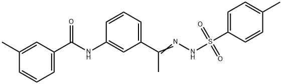 3-methyl-N-[3-[(Z)-C-methyl-N-[(4-methylphenyl)sulfonylamino]carbonimidoyl]phenyl]benzamide Struktur