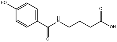 Butanoic acid, 4-[(4-hydroxybenzoyl)amino]- Struktur