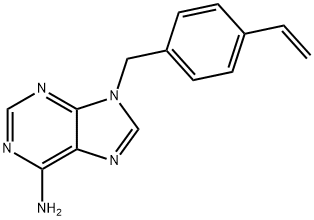 9H-Purin-6-amine, 9-[(4-ethenylphenyl)methyl]- Struktur