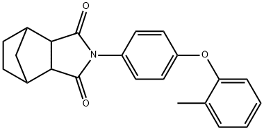 4-[4-(2-Methylphenoxy)phenyl]-4-azatricyclo[5.2.1.02,6]decane-3,5-dione Struktur