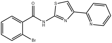 2-Bromo-N-[4-(2-pyridinyl)-1,3-thiazol-2-yl]benzamide Struktur