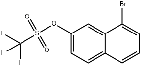 Methanesulfonic acid, 1,1,1-trifluoro-, 8-bromo-2-naphthalenyl ester Struktur