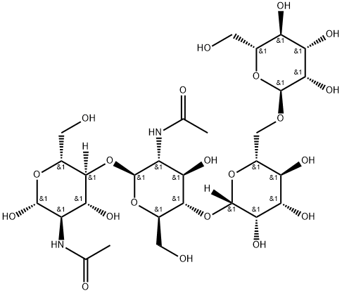 O-alpha-D-Mannopyranosyl-(1-6)-O-beta-D-mannopyranosyl-(1-4)-O-2-(acetylamino)-2-deoxy-beta-D-glucopyranosyl-(1-4)-2-(acetylamino)-2-deoxy-beta-D-glucopyranose Struktur