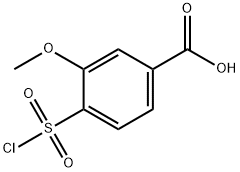 4-(chlorosulfonyl)-3-methoxybenzoic acid Struktur