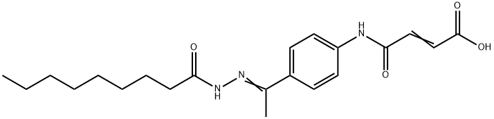 (E)-4-[4-[(E)-C-methyl-N-(nonanoylamino)carbonimidoyl]anilino]-4-oxobut-2-enoic acid Struktur