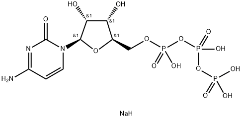 Cytidine 5'-(tetrahydrogen triphosphate), sodium salt (1:3) Struktur