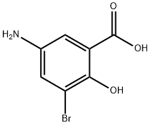 5-amino-3-bromo-2-hydroxybenzoic acid Struktur