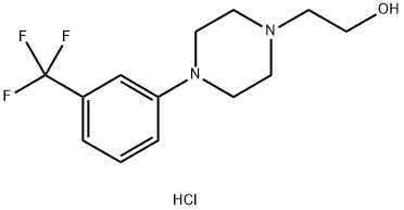 1-Piperazineethanol, 4-[3-(trifluoromethyl)phenyl]-, hydrochloride (1:1) Struktur