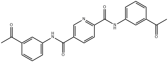 2-N,5-N-bis(3-acetylphenyl)pyridine-2,5-dicarboxamide Struktur