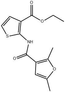 ethyl 2-(2,5-dimethylfuran-3-carboxamido)thiophene-3-carboxylate Struktur