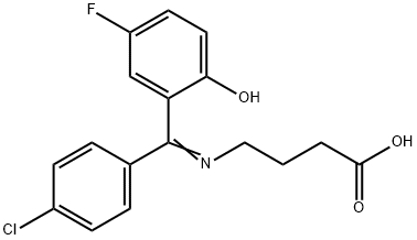 Butanoic acid, 4-[[(4-chlorophenyl)(5-fluoro-2-hydroxyphenyl)methylene]amino]- Struktur