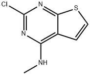 Thieno[2,3-d]pyrimidin-4-amine, 2-chloro-N-methyl- Struktur