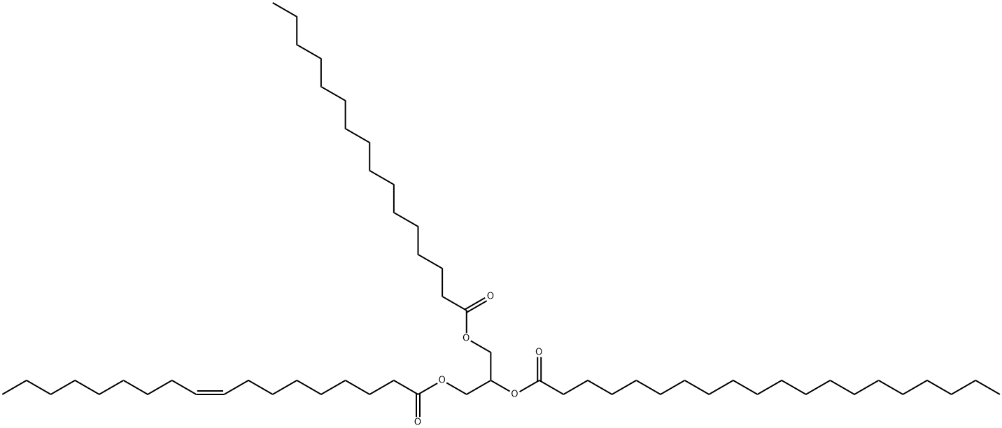 1-Palmitoyl-2-Arachidoyl-3-Oleoyl-rac-glycerol Struktur