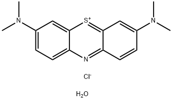 3,7-Bis(dimethylamino)phenothiazin-5-ium chloride hydrate Struktur