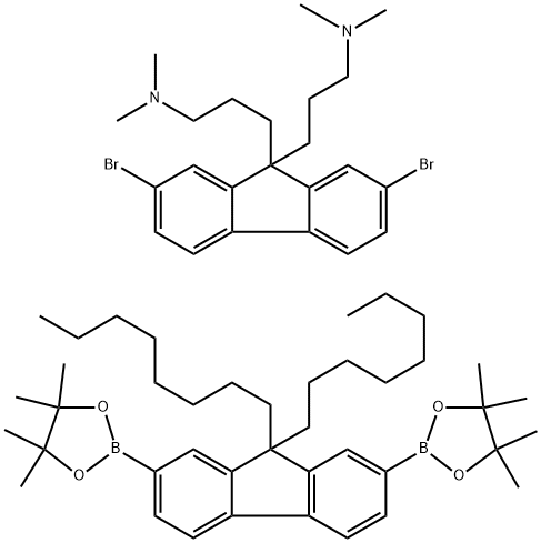 Poly[(9,9-bis(3￠-(N,N-diMethylaMino)propyl)-2,7-fluorene)-alt-2,7-(9,9-dioctylfluorene) Struktur