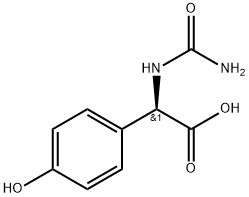 N-carbamyl-D-p-hydroxyphenylglycine Struktur