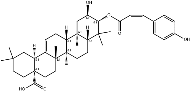 3-beta-O-(cis-p-Coumaroyl)maslinic acid Struktur