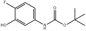 (4-Fluoro-3-hydroxy-phenyl)-carbamic acid tert-butyl ester Struktur