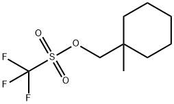 Methanesulfonic acid, 1,1,1-trifluoro-, (1-methylcyclohexyl)methyl ester Struktur