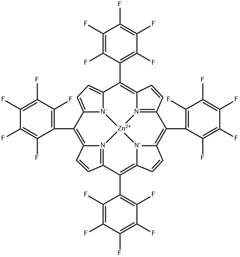 (5,10,15,20-Tetrakis(pentafluorophenyl)porphinato)zinc Struktur