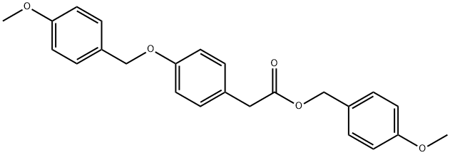 Benzeneacetic acid, 4-[(4-methoxyphenyl)methoxy]-, (4-methoxyphenyl)methyl ester Struktur