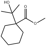 Cyclohexanecarboxylic acid, 1-(1-hydroxy-1-methylethyl)-, methyl ester Struktur