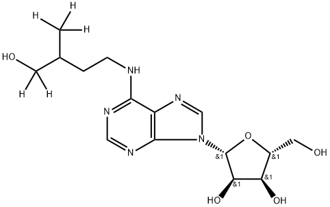 Adenosine, N-[4-hydroxy-3-(methyl-d3)butyl-4,4-d2]- (9CI) Struktur