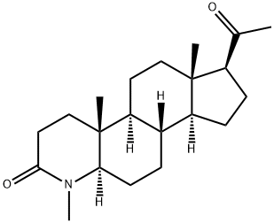 4-aza-4-methylpregnane-3,20-dione Struktur