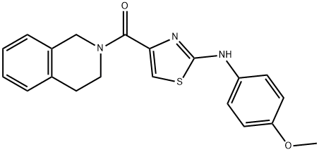 Methanone, (3,4-dihydro-2(1H)-isoquinolinyl)[2-[(4-methoxyphenyl)amino]-4-thiazolyl]- Struktur