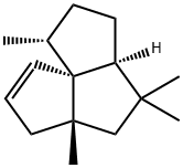 Cyclopenta[c]pentalene, 1,2,3,3a,4,5,5a,6-octahydro-1,4,4,5a-tetramethyl-, (1R,3aS,5aS,8aR)- Struktur