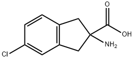 1H-Indene-2-carboxylic acid, 2-amino-5-chloro-2,3-dihydro- Struktur