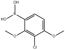 (3-Chloro-2,4-dimethoxyphenyl)boronic acid Struktur