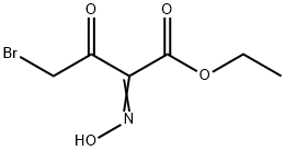 Butanoic acid, 4-bromo-2-(hydroxyimino)-3-oxo-, ethyl ester Struktur