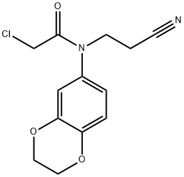 Acetamide, 2-chloro-N-(2-cyanoethyl)-N-(2,3-dihydro-1,4-benzodioxin-6-yl)- Struktur