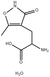 4-Isoxazolepropanoic acid, α-amino-2,3-dihydro-5-methyl-3-oxo-, hydrate (1:1) Struktur