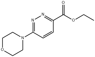 3-Pyridazinecarboxylic acid, 6-(4-morpholinyl)-, ethyl ester Struktur