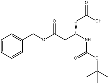 Pentanedioic acid, 3-[[(1,1-dimethylethoxy)carbonyl]amino]-, 1-(phenylmethyl) ester, (3S)- Struktur