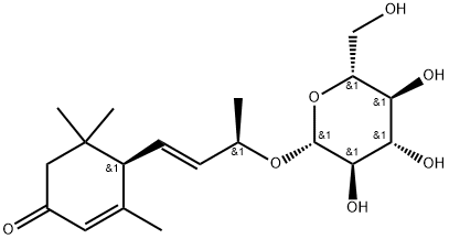 (6R,9R)-3-Oxo-α-ionol glucoside Struktur