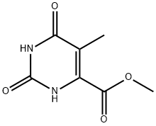 4-Pyrimidinecarboxylic acid, 1,2,3,6-tetrahydro-5-methyl-2,6-dioxo-, methyl ester Struktur